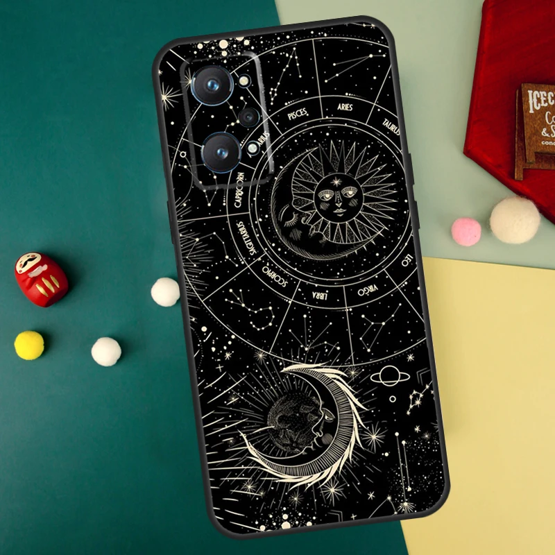 Crescent Moon Sun For Realme GT Neo5 GT3 GT5 9 10 11 12 Pro Plus C25s C21Y C30 C33 C35 C51 C53 C55 C31 Case image 3