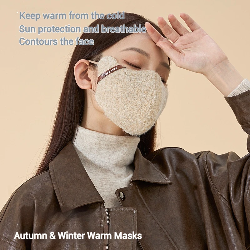 Winter Warmth Face Mask for Women Thermal Windproof Balaclava for Cycling & Outdoor Sports Fashionable Cold-Proof Plush Mask
