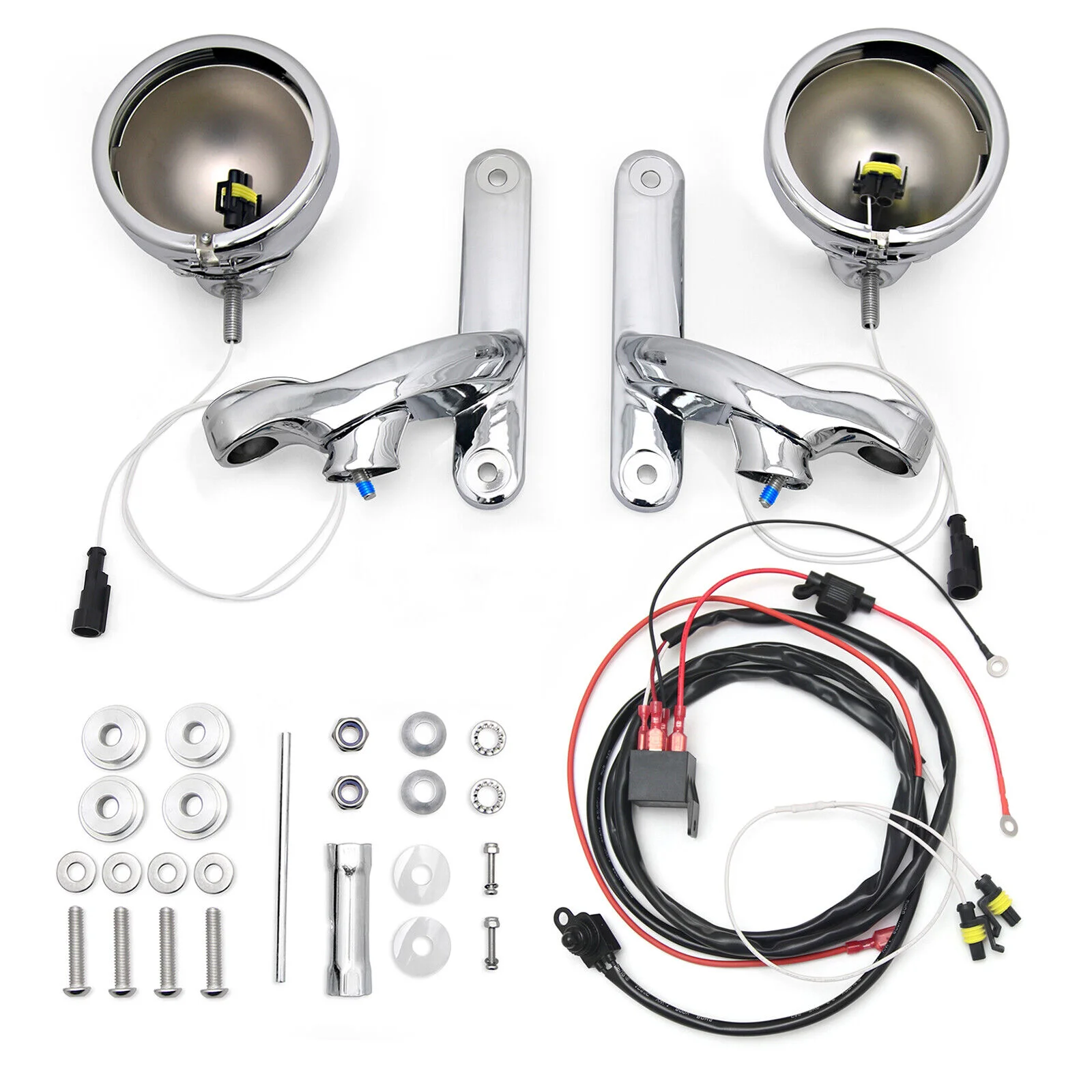 Passing Light Mount Bracket for Touring Street Glide FLHX FLHXS Road King 1994-Up Fog Light Support