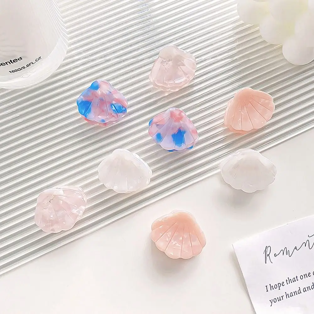 

Simple Acetate Shell Shape Hair Clips Ocean Animal Fan Shape Mini Hairpin Cartoon Geometric Small Hairgrips Daily