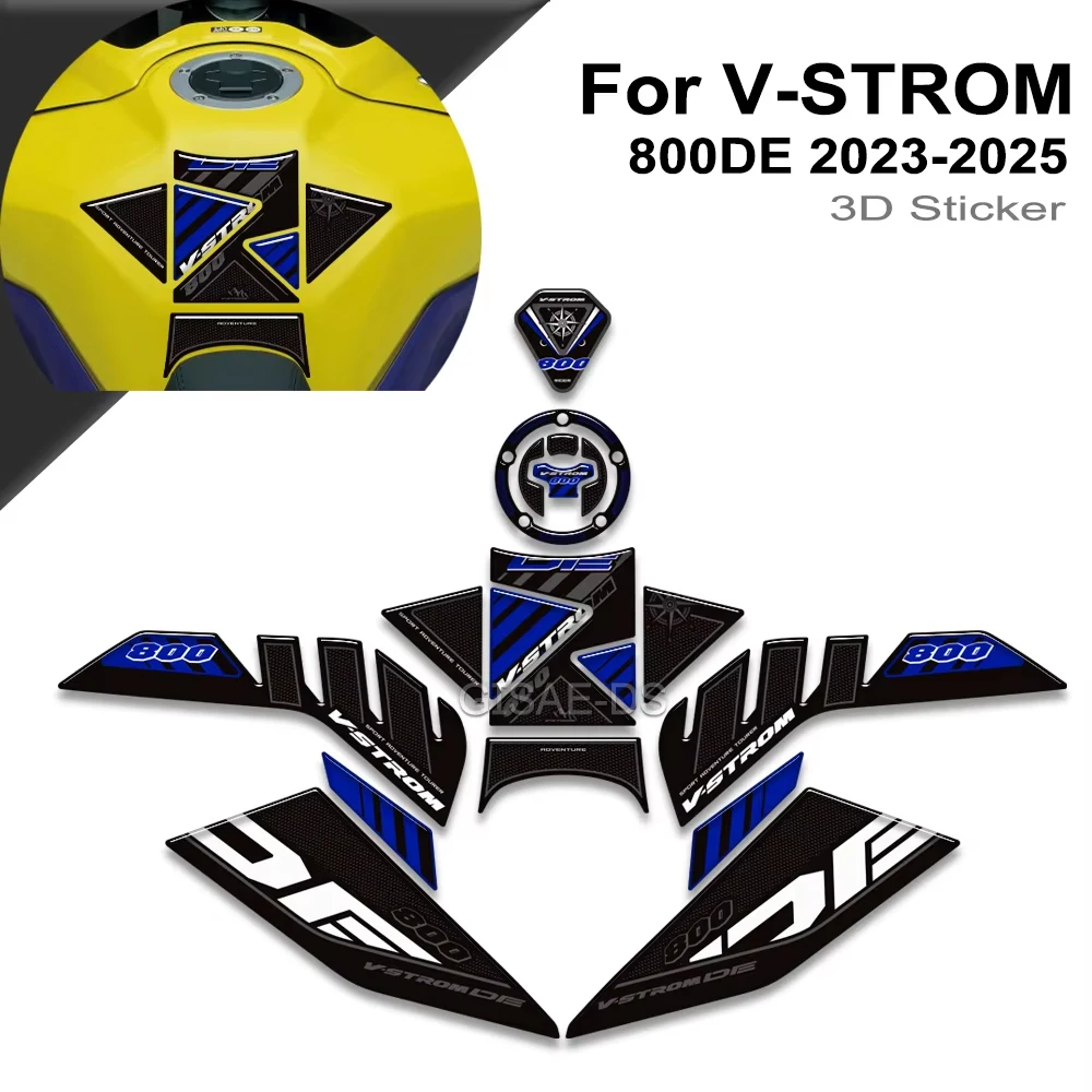 

NEW 800DE Motorcycle Accessories 3D Epoxy Protection Tank Pad Sticker Decal For Suzuki Vstrom V-STROM 800 DE Adventure 2023 2024