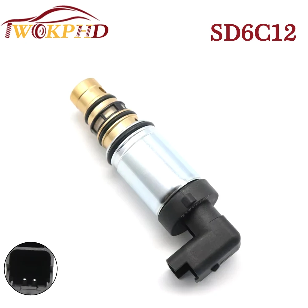 NEW A/C Compressor Control Valve SD6C12 Fit For Citroen Peugeot 307 408 Fiat Chery 2003-2013 1PCS