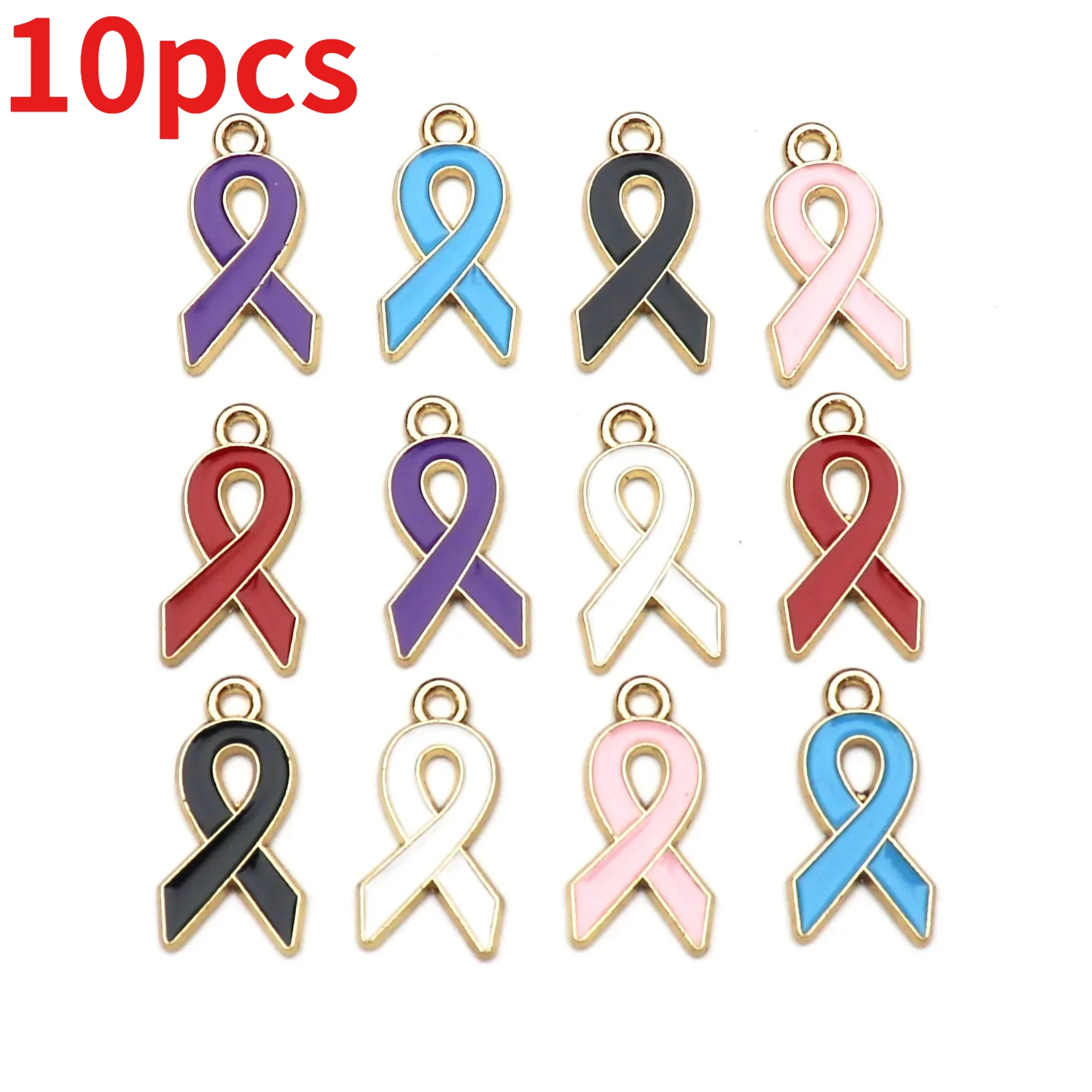 

10pcs Alloy Single-sided Oil-drop Enamel Colored Symbol Scarf Pendant for DIY Necklace Pendant Jewelry Accessories