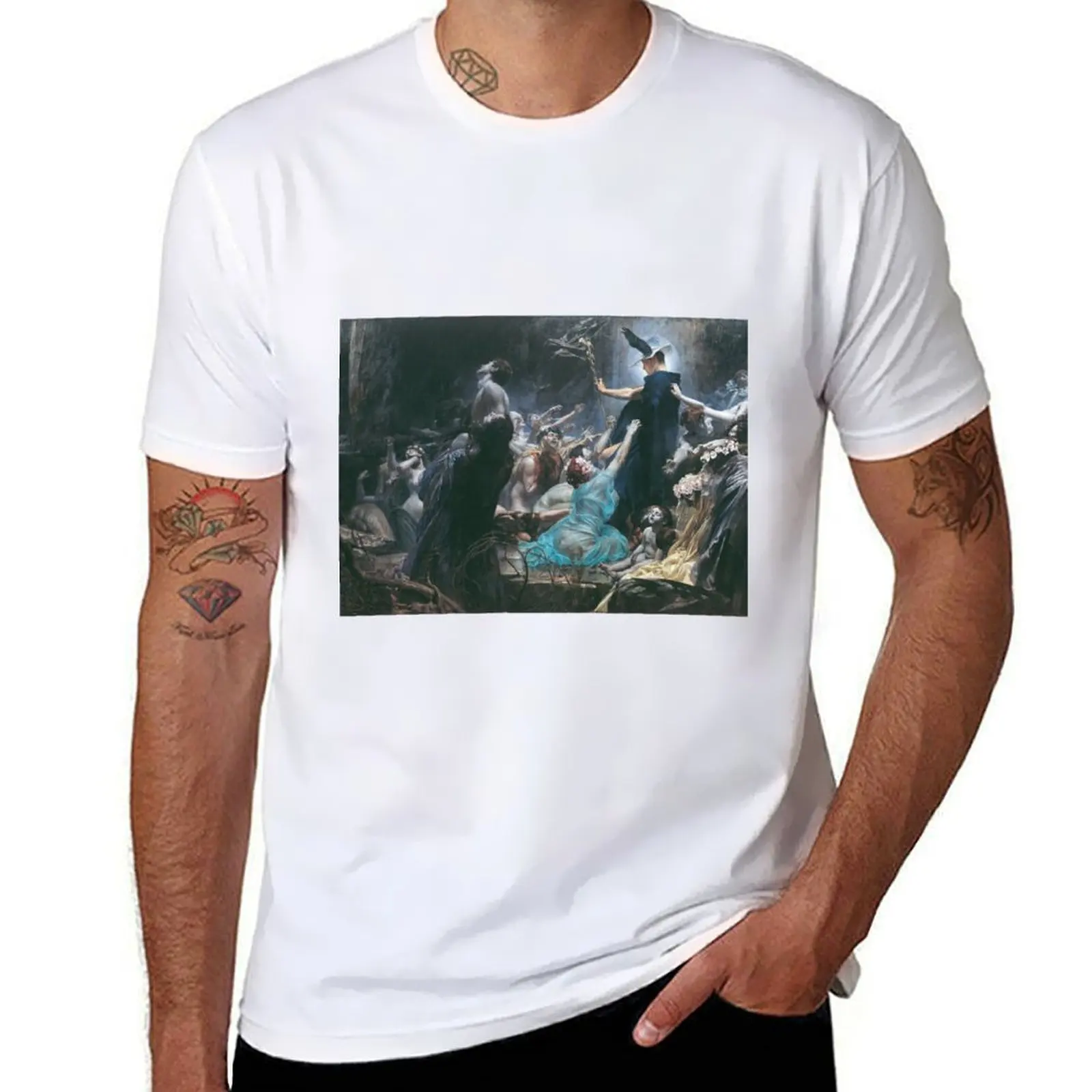 

Souls on the Banks of the Acheron by Adolf Hirémy-Hirschl T-Shirt t shirts for man graphic tees T-Shirt