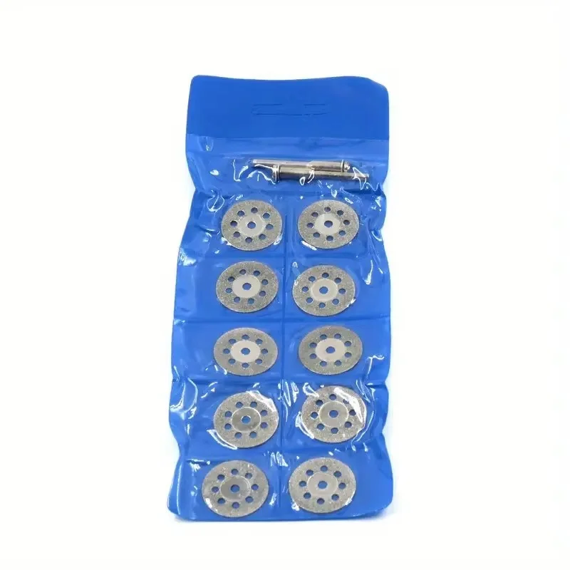 10 قطعة 16-30 مللي متر حاد صغير مع ثقب الماس قطع أداة دوارة أسطوانة تقطيع الأقراص عدد وأدوات اكسسوارات ل دريمل مع 2 قطعة قضيب