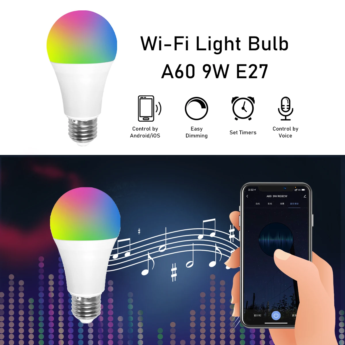 Tuya Led Lights Bulb RGB CW WW E27 B22 GU10 Wifi Lamp Alexa Smart Recessed 110V 220V Compatible Google Assistant Home Decoration