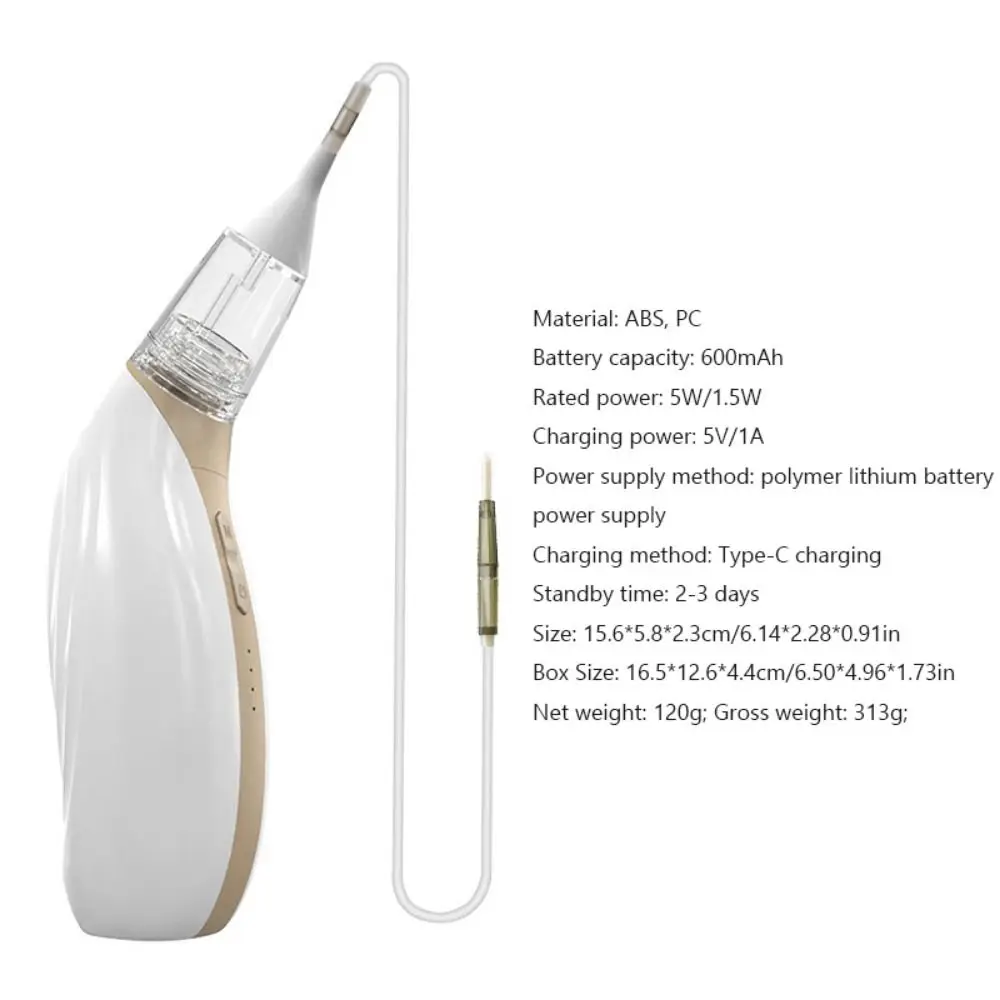 3단계 조절 가능한 진공 귀지 제거기 저소음 귀지 제거 도구 귀 관리 지능형 귀 청소 키트