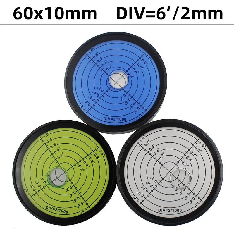 Precisão Rodada Bolha Beads Universal Metal Nível Horizontal Nível de Bolha mm 60x 10 mm Alta