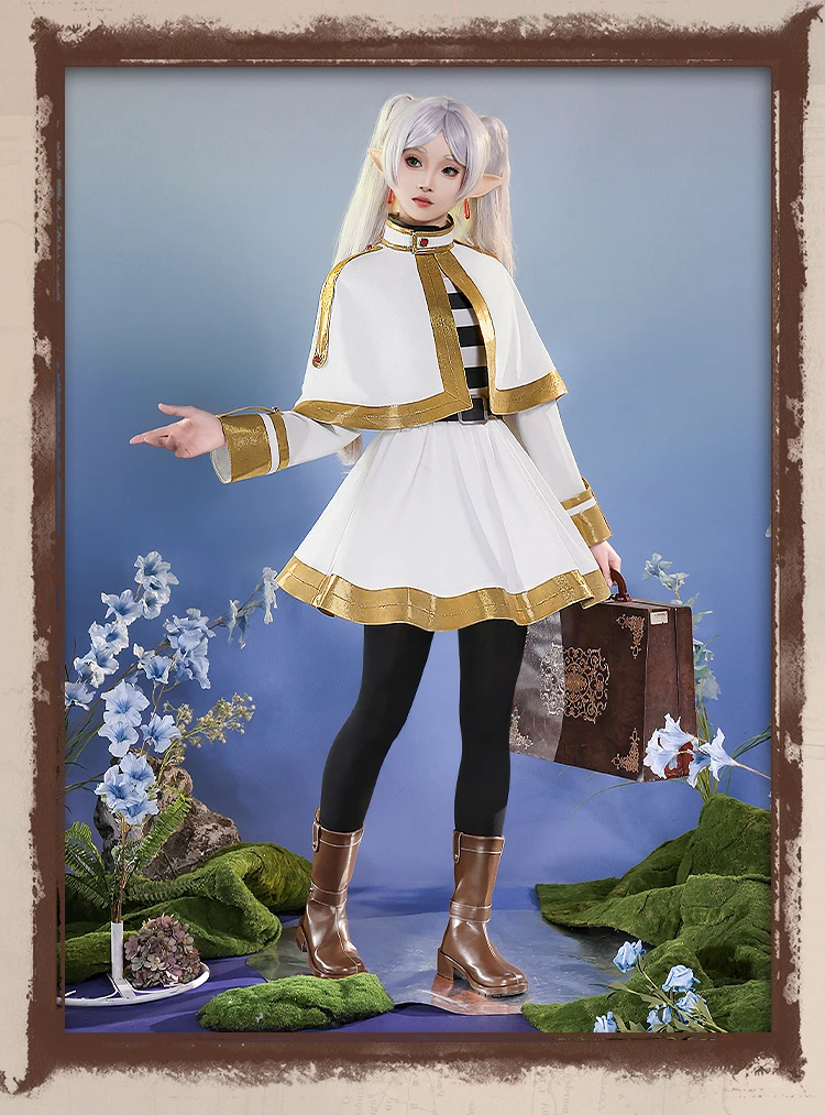 

Triple delusion Frieren: Beyond Journey's End cosclothes Himmel wig Frieren cosplay Costume Magician C Costume Woman
