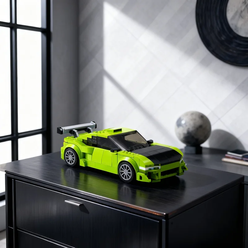 257pcs MOC Brian Mitsy Eclipse From Fast Furious Building Blocks Creative Set Display Edition Collectible Toy Gift For Makers