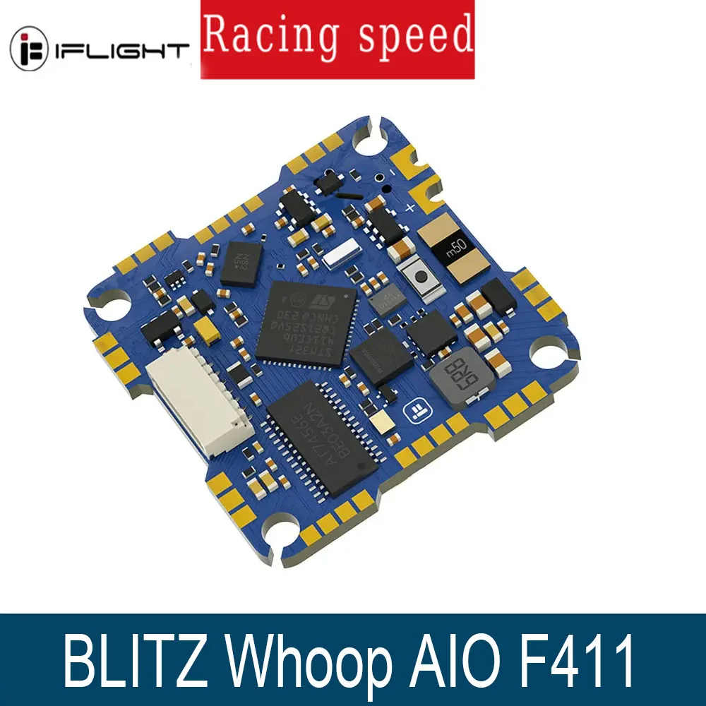 

IFlight Whoop F411 F4 20A AIO Board (BMI270) BLHeli-S 5V 2A USB Micro with 25.5*25.5mm Mounting Holes for RC FPV Racing Drone