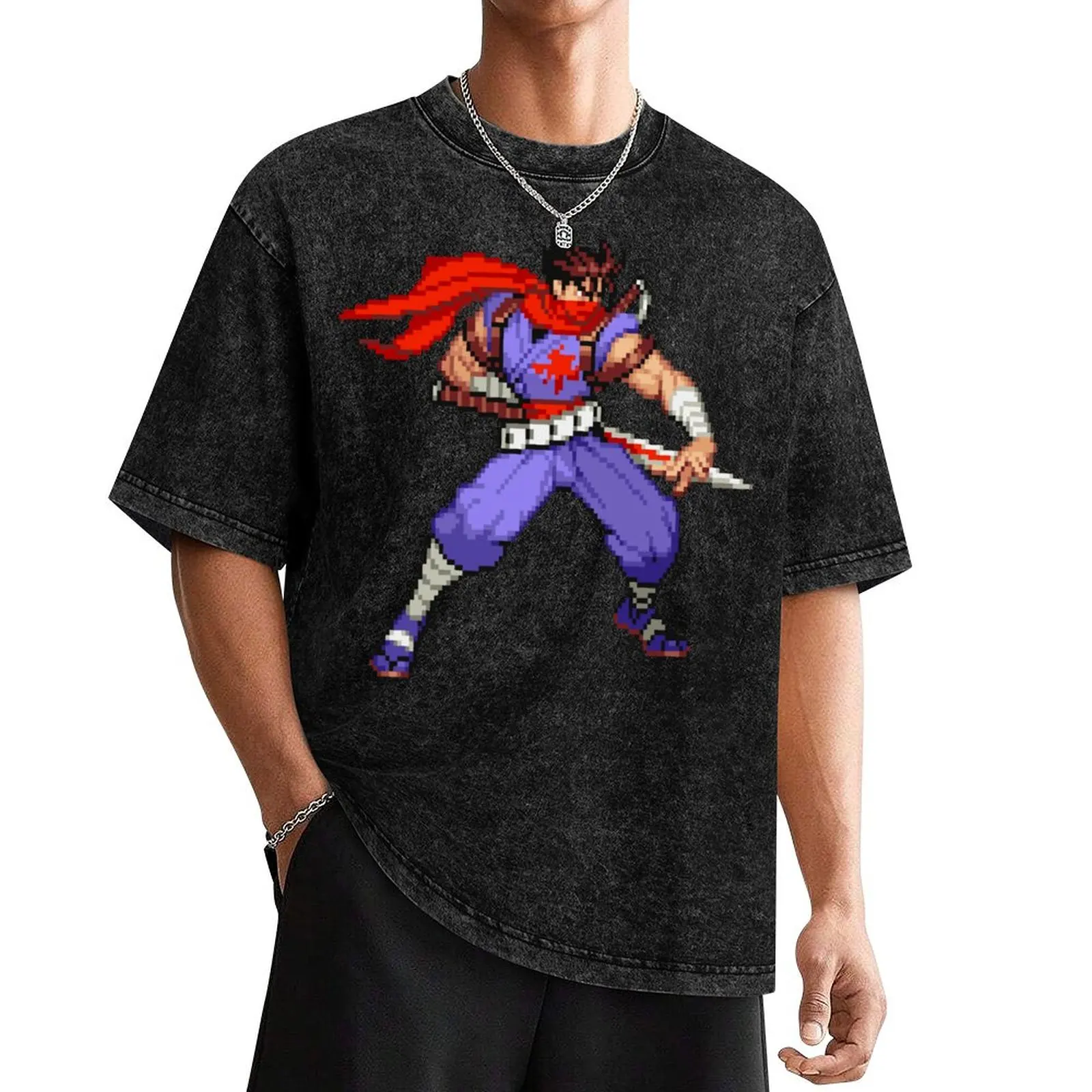 Strider Hiryu Stance T-Shirt Aesthetic clothing anime stuff Short sleeve tee men t shirt