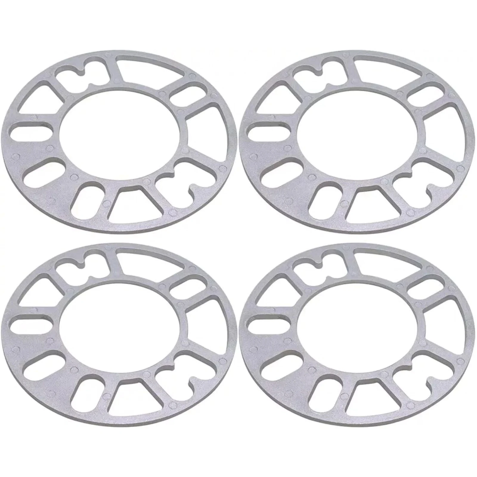 4Pcs/Set Aluminum Alloy Universal Car Wheel Spacer Shims Plate 5mm Fit For 4x100 4x114.3 5x100 5x108 5x114.3 5x120 Car Accessory