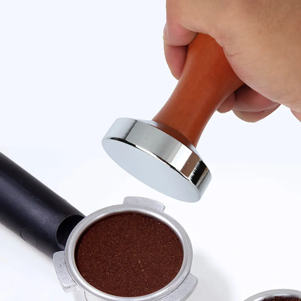 49mm Flat Espresso Tamper Professional Coffee Tamping Tool Stainless Steel Press for Even Bean Distribution Leveling