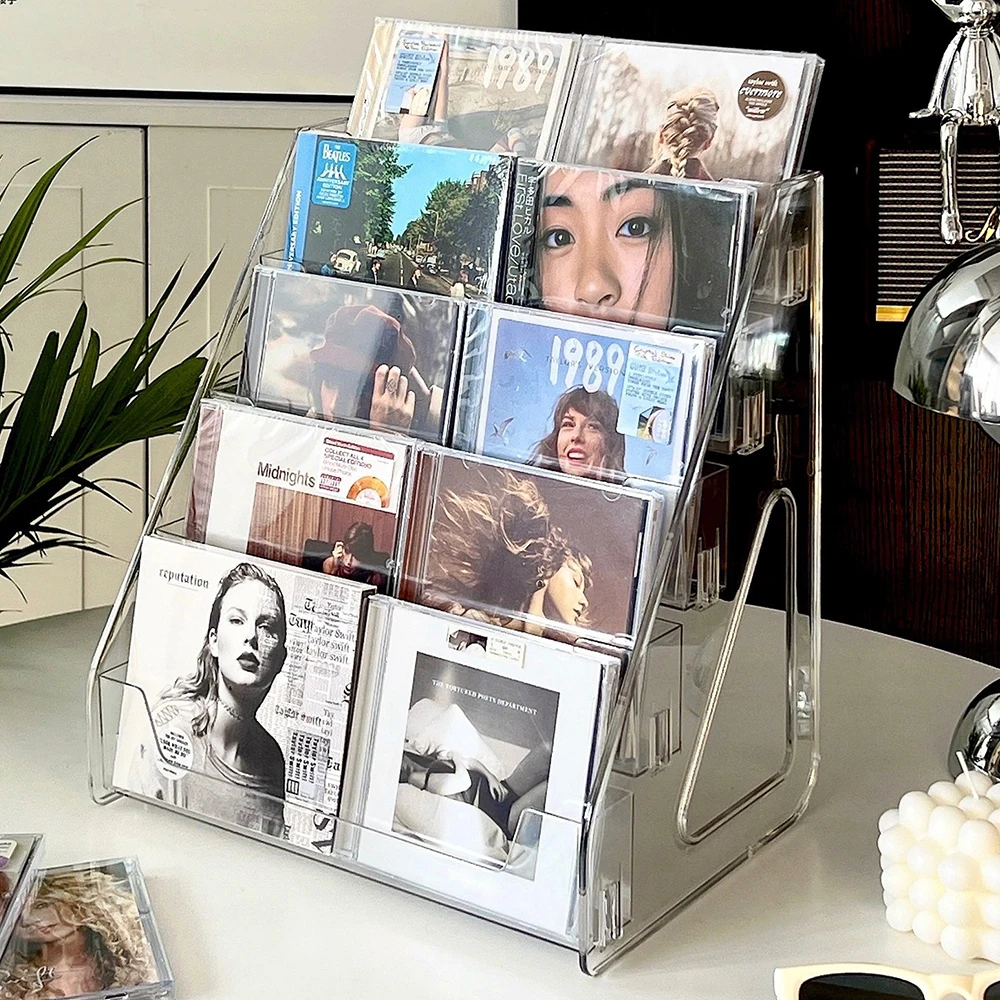 5-lagiges Lagerregal, Aufbewahrungsregal für Schallplattenkarten, Scheibenband, Aufbewahrungsregal, Lidschatten-Palette, Organizer, Geschenkgeschäft, Aufbewahrung, Präsentationsregal