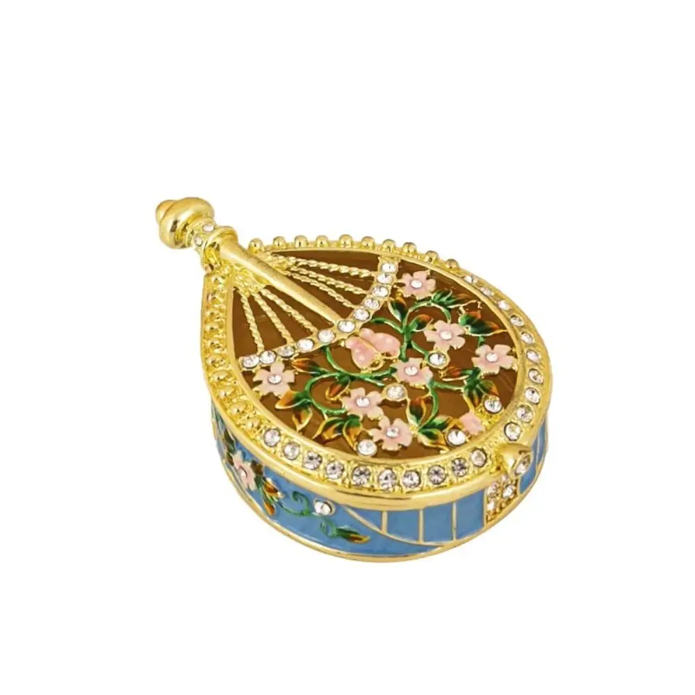 Hand Painted Enamel Enamel Jewelry Box Metal Crown Design Creative Design Jewelry Storage Box Luxury Style Collectible Box