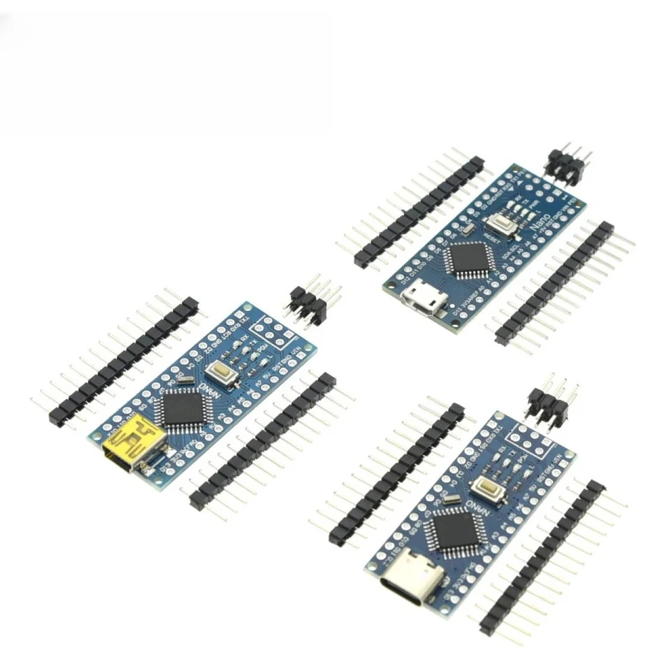 1pcs Nano 3.0 with Bootloader Compatible Controller Mini/Type-C/Micro USB CH340 USB Driver 16Mhz ATMEGA328P/PB for Arduino