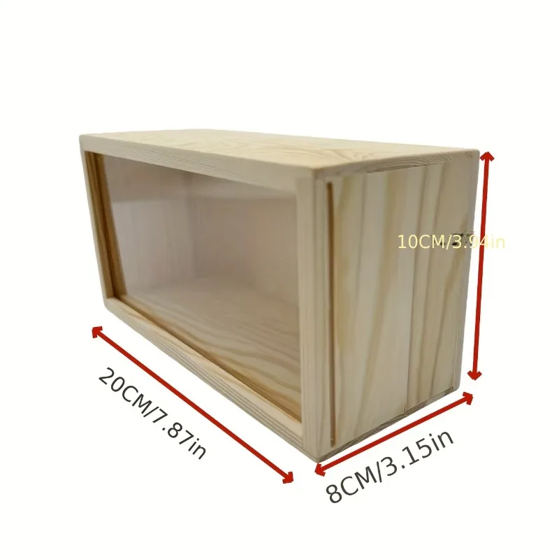 Wood Storage Display Box Photo Frame Display Box, with a Removable Acrylic Panel,for Holiday Gifts, Dried Flower Production