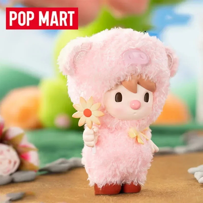 POP MART Seri Permainan Hewan Kacang Manis Tas Menebak Kotak Buta Boneka Mainan Kotak Misteri Figur Anime Koleksi Hadiah Ornamen Desktop