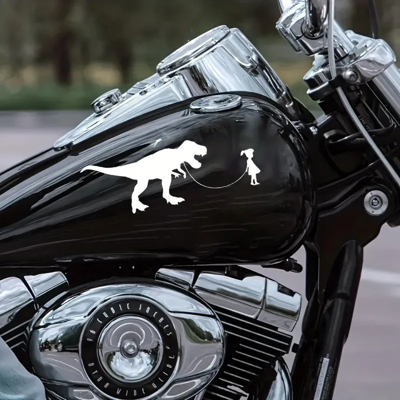 

Cartoon Dinosaur Girl Vinyl Sticker Waterproof Art Decal for Car Window SUV Van Motorcycle Laptop Decor