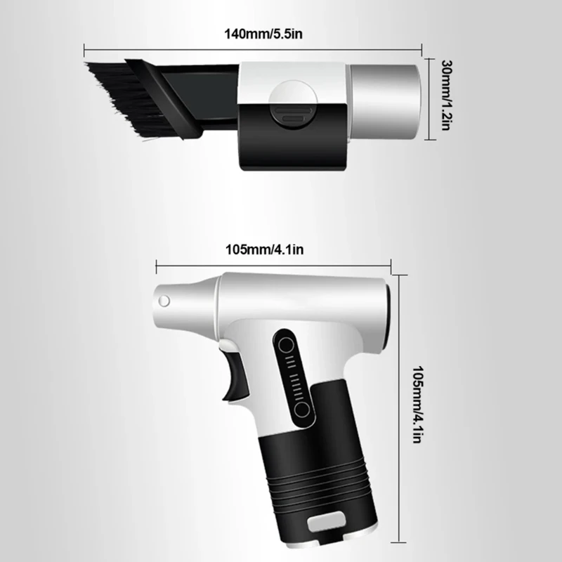 Material plástico eléctrico fan del polvo capacidad eléctrica batería fan 4000mAh del jet