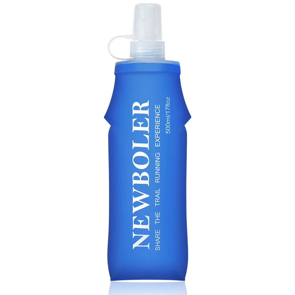 NEWBOLER 250 ml 500 ml Wasserflasche, TPU, faltbar, weiche Flasche, Sport-Wasserflasche, Wasserbeutel, zusammenklappbare Wasserflasche, Laufen, Camping – Detail 11
