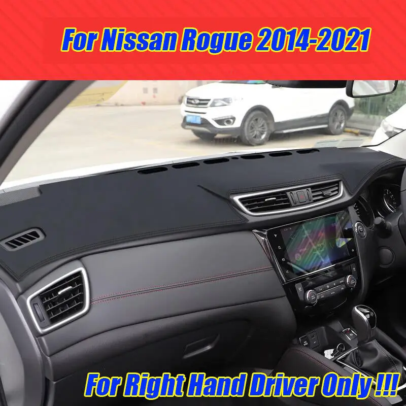 

Кожаный защитный коврик для приборной панели с правым рулем для Nissan Rogue 2014-2021