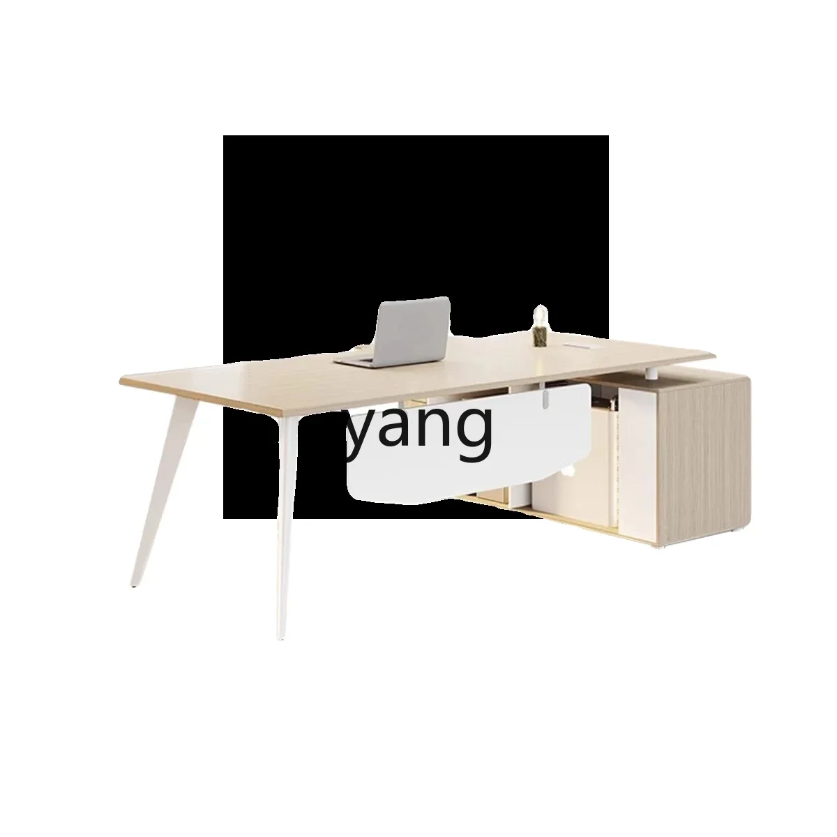 

LMM Simple Modern Light Luxury Fashion Office Manager Supervisor Computer Desk and Chair Combination