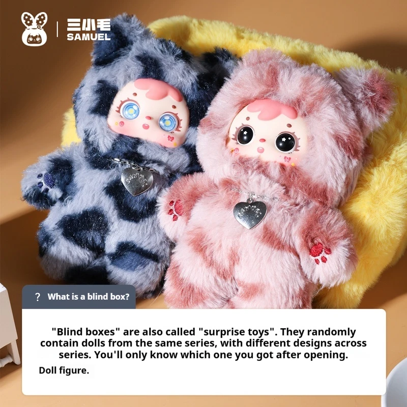 Genuine Samuel Meow's Cool Moments Plush Blind Box Kawaii Backpack Doll Pendant Bedhead Ornament Mysterious Box Surprise Gifts