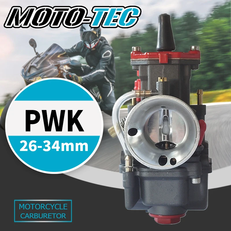 Карбюратор для гоночного мотоцикла PWK 26 28 30 32 34 мм с силовой струей для двигателя 2T/4T 75–300cc, модифицированный карбюратор для мотоцикла, квадроцикла Карбюратор для гоночного мотоцикла PWK 26 28 30 32 34 мм с силовой струей для двигателя 2T/4T 75–300cc, модифицированный карбюратор для мотоцикла, квадроцикла