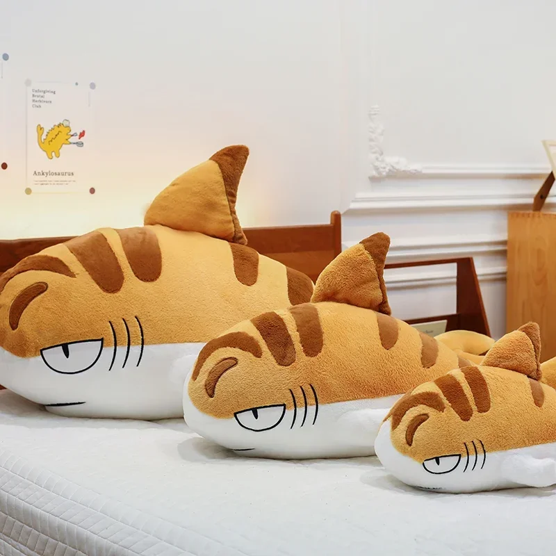 Super Fierce Tiger Shark Long Hug Pillow Boys and Girls Sleep Cuddle Side Leg Special Doll Kids Birthday Christmas Gift