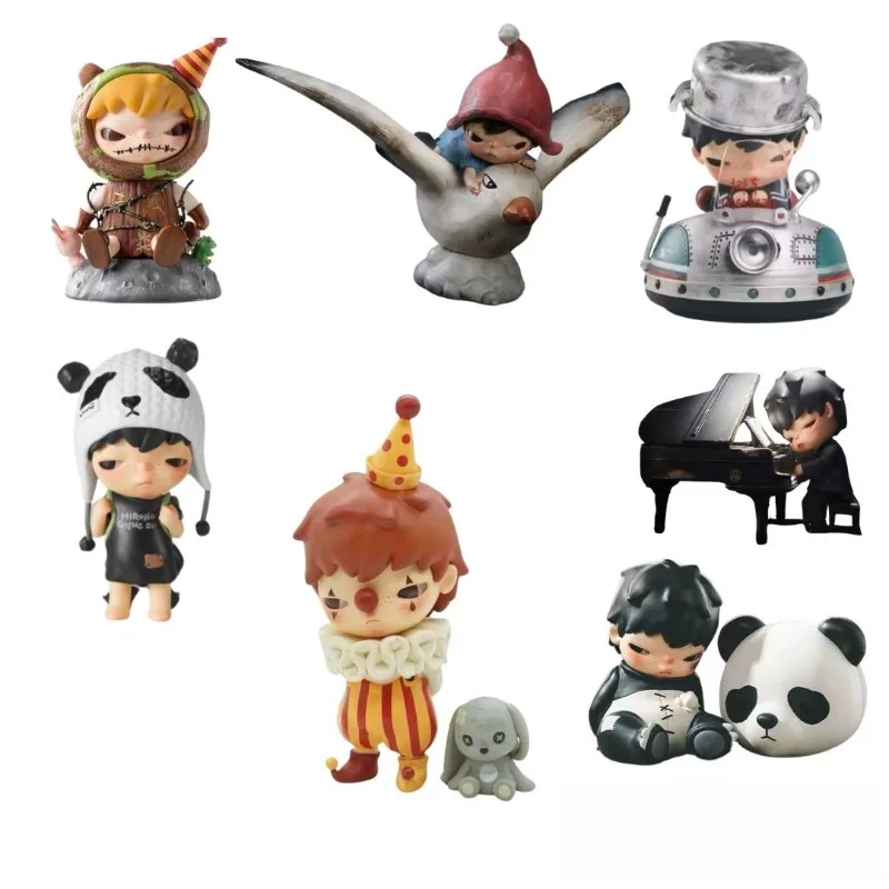 

Продукт POPMART Hirono, комбинированная серия для большой семьи, подвесная карта, фигурка панды-изготовителя, ограниченная серия, изысканные коллекционные подарки