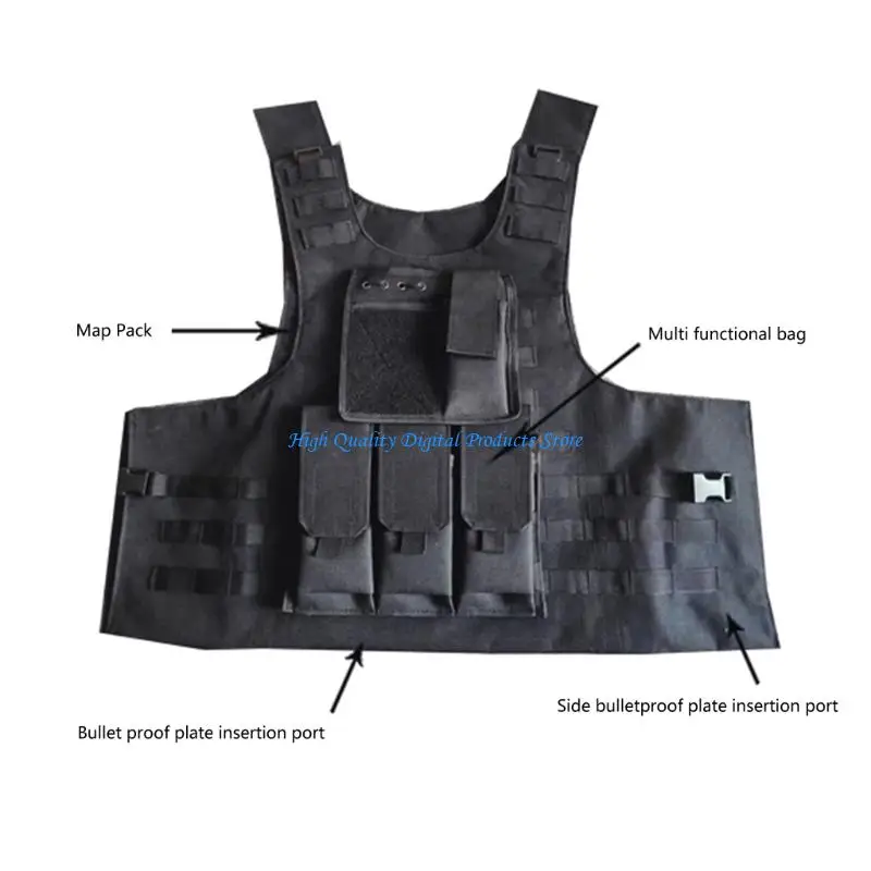 U2JE Colete Tático Porta Placas Colete Multifuncional Homens Colete Combate para Paintball CS Caça Esportes Ao Ar Livre