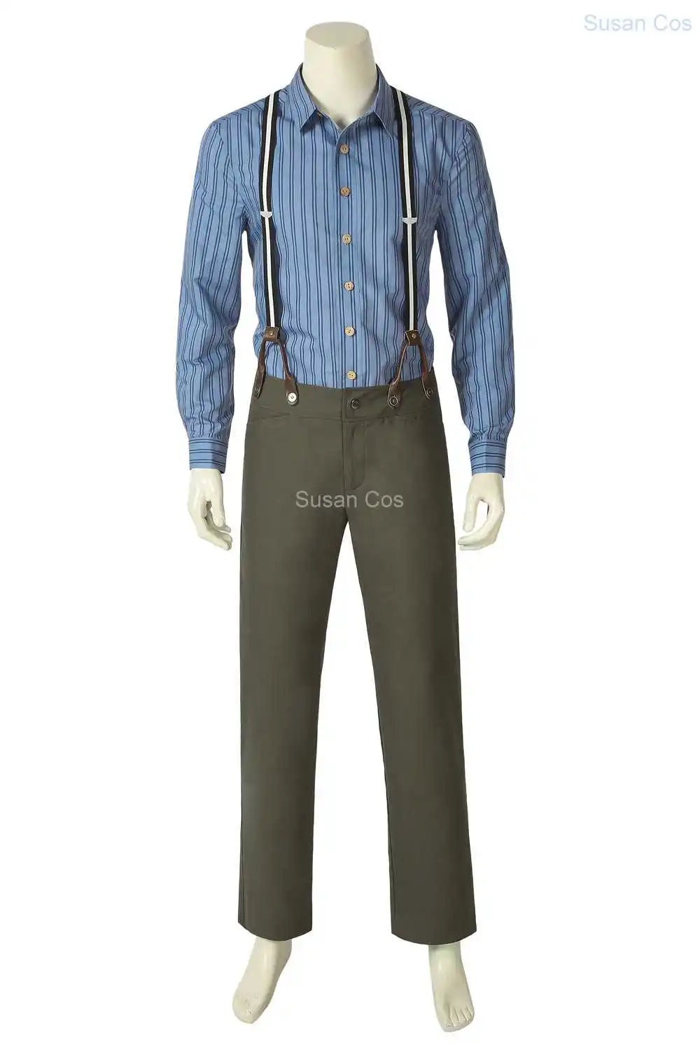 إكسسوارات تأثيري للكوسبلاي الغربي ، آرثر مورغان ، حزام فائدة مع الحقائب ، لعبة RDR2 ، نفس النمط ، سترة بنية ، قميص أزرق وقبعة