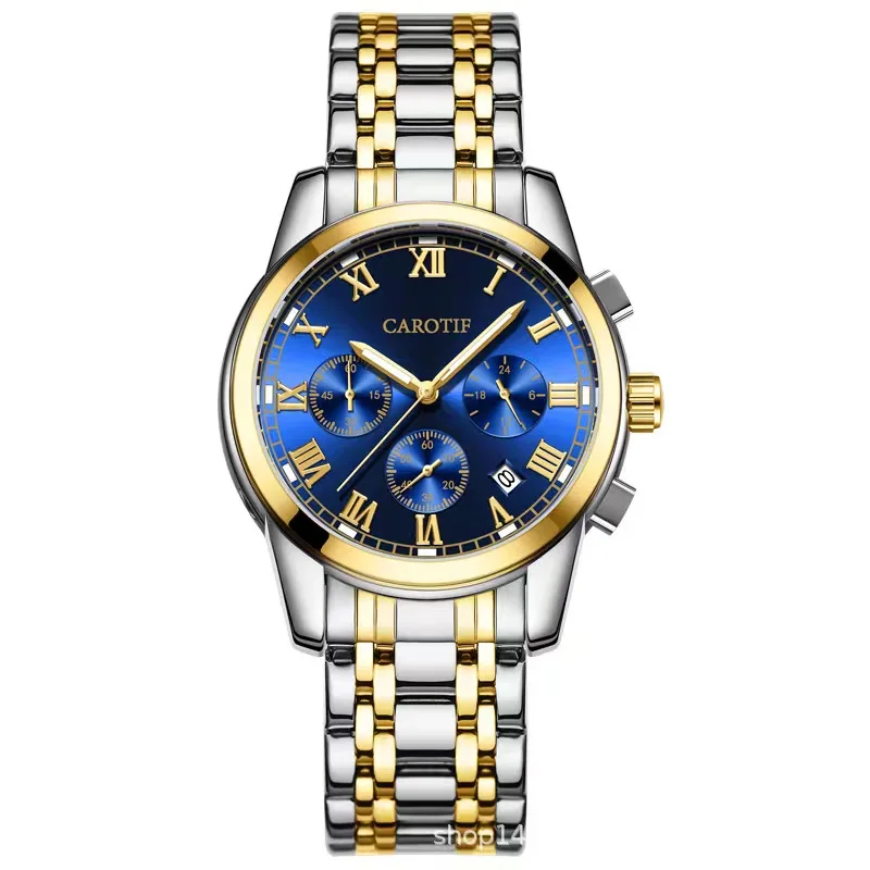 Orologio da uomo orologio meccanico multifunzionale impermeabile Business cintura in acciaio raffinato orologio da uomo