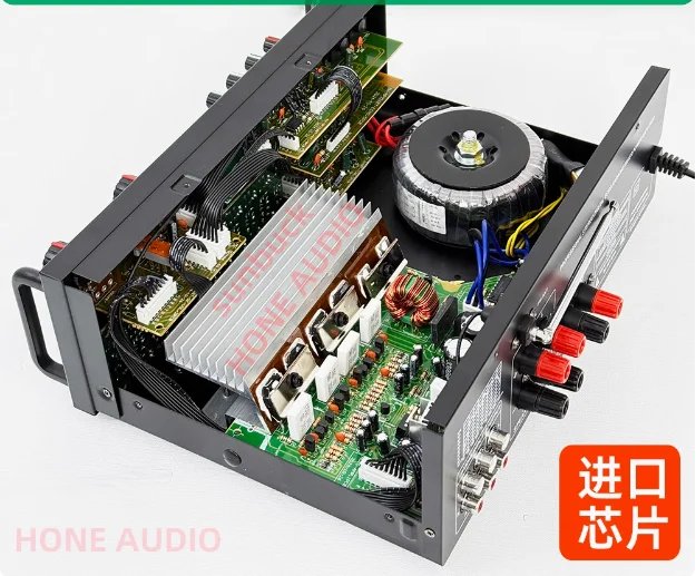

High Power Household Power Amplifier Bluetooth 5.4 Shock Effect Karaoke EQ Equalizer Tuning 12V Square Car Outdoor