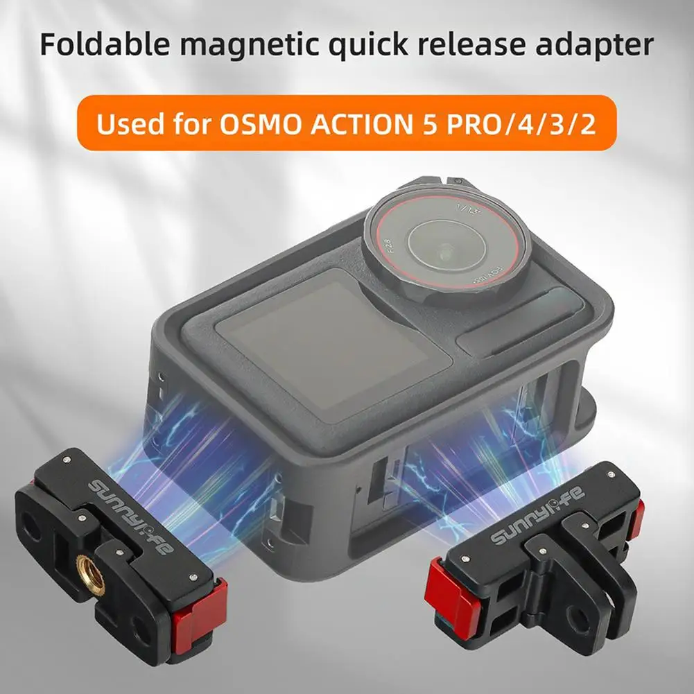 Magnetic Adapter Mount for DJI Osmo Action 5 Pro Foldable Quick Release Mount Base Camera Tripod Adapter Mount Accessories