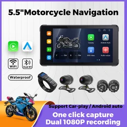 NaviFly GPS Navigation Motorcycle IPX7 Waterproof Apple Carplay Display Screen Portable Motorcycle Wireless Android Auto Monitor