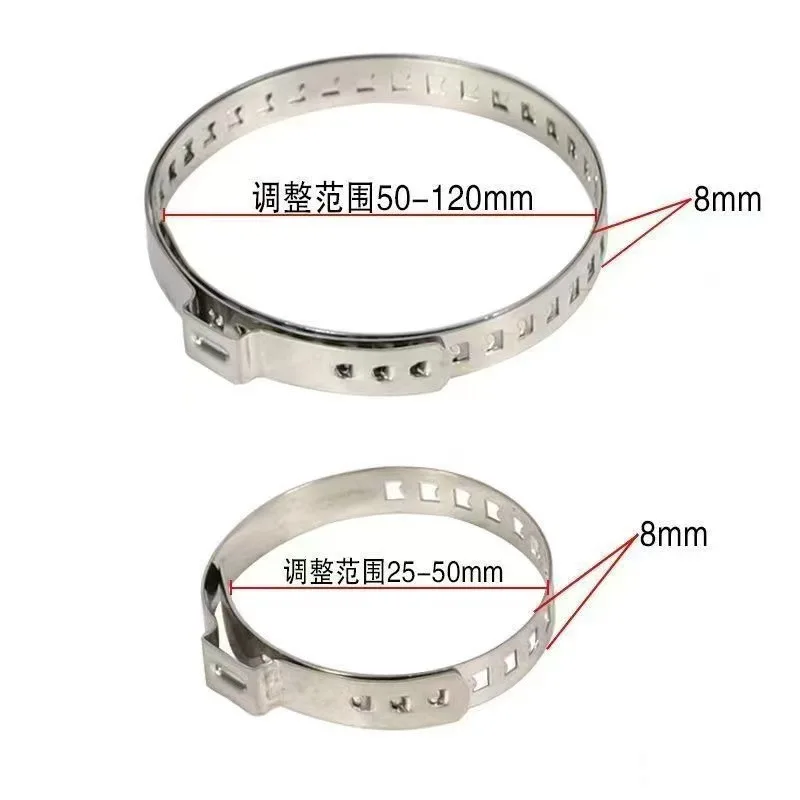 100pcs CV Boot Clamps Kit Adjustable 201 Stainless Steel Axle CV Joint Boot Crimp Clamp Drive Shaft Joint Clip Fixing Pipe Clip