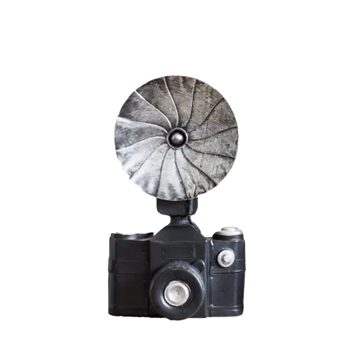 Retro Resin Camera Telephone Figurine, Classic Vintage Statue, Desktop Bookcase Decor for Cafe Home Office Decoration