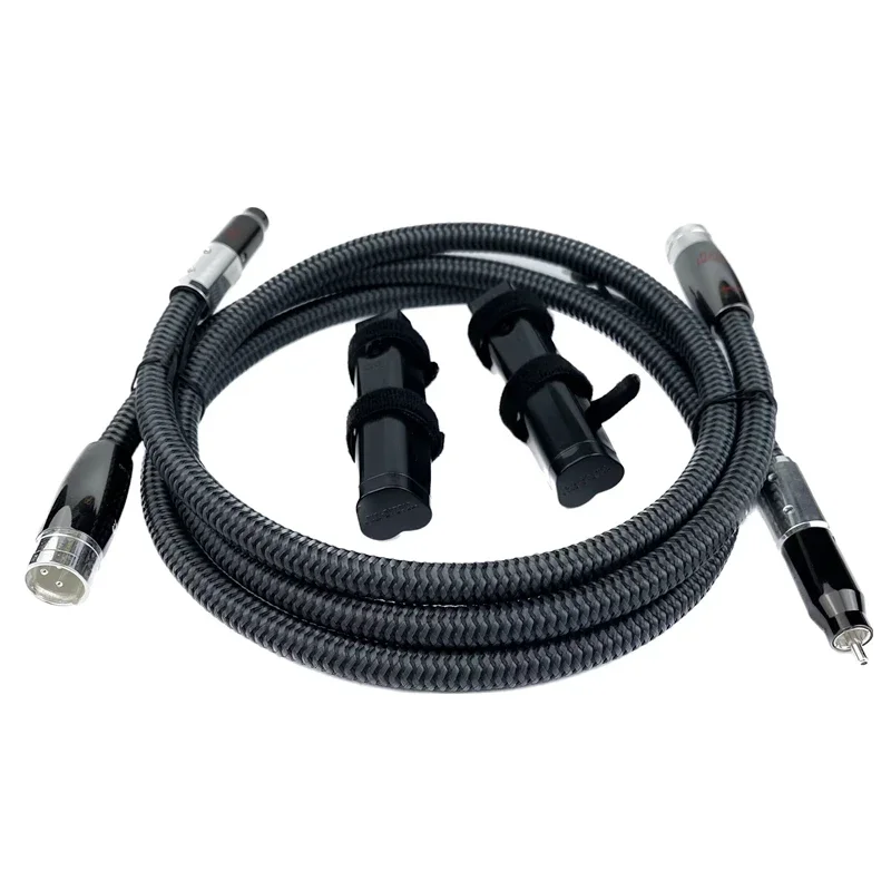 Wel Signature RCA To XLR Male & Female Cable PSS Silver HiFi Audio Line with 72V Noise-Dissipation System