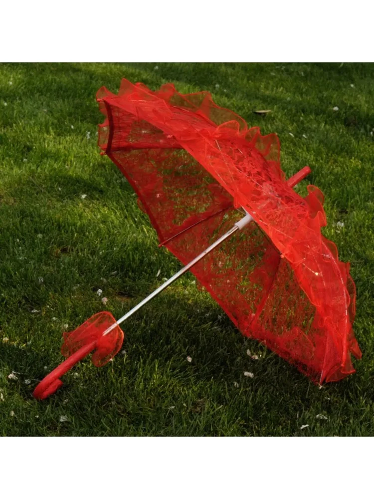 *ملونة الدانتيل الأزهار مظلات الزفاف لحفل الزفاف الحرفية الزهور الزفاف ديكور الدعائم اكسسوارات sombrillas الفقرة سول