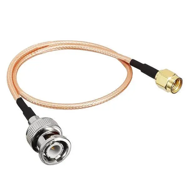 RG316 BNC to SMA Male Cable, 30cm - High-Frequency Coaxial Jumper with Gold Plated Connectors