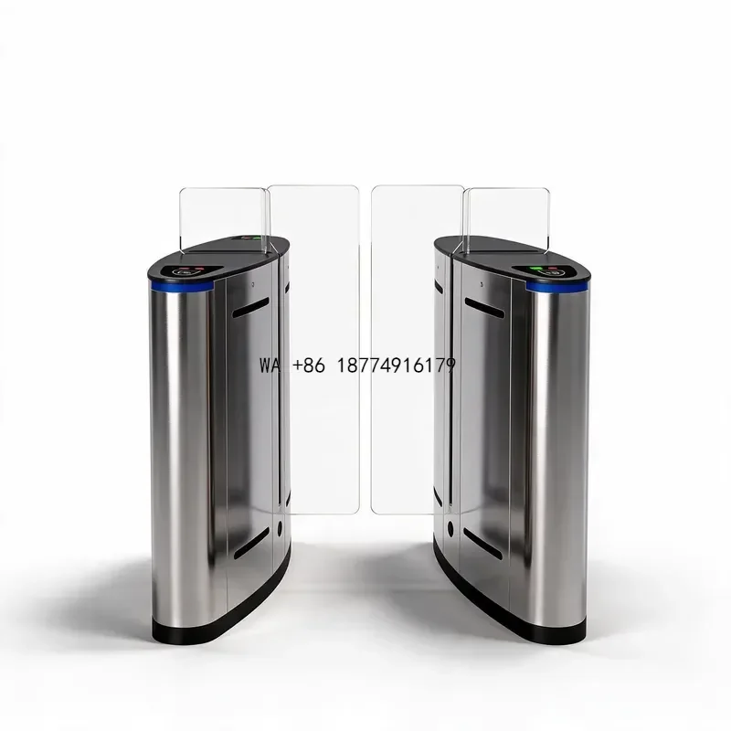 wmwmnu Smart Full Height Swing Barrier Gate Multi-Access Control High MCBF RFID IC Reader Brushless Motor Stainless Steel