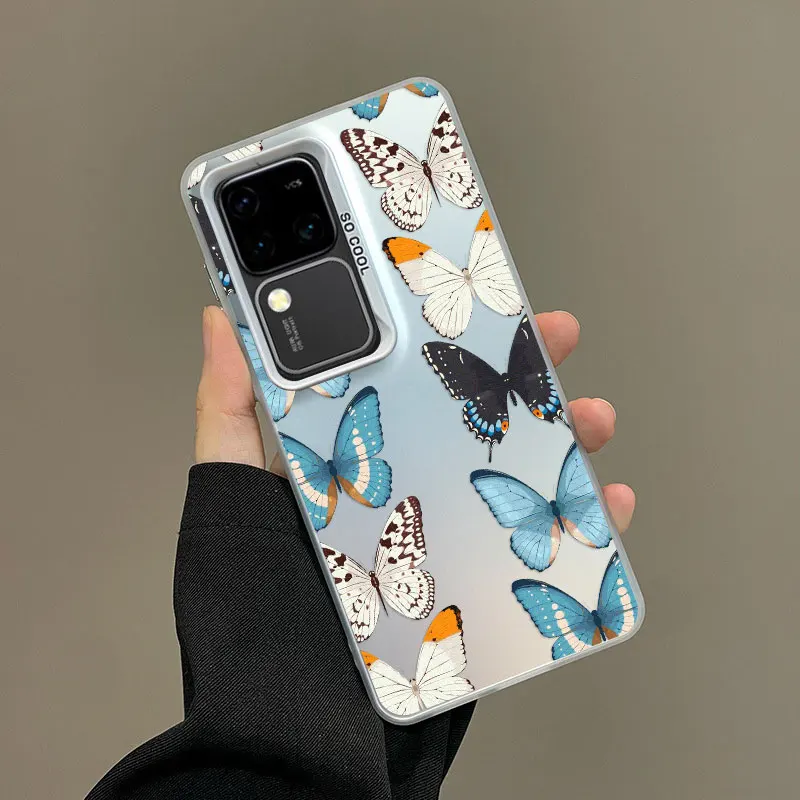 

For Samsung Galaxy S21 S23 S24 FE S25 S24 S23 S22 Ultra Plus Laser Phone Case New Fashion Elegant Butterfly Shockproof Covers