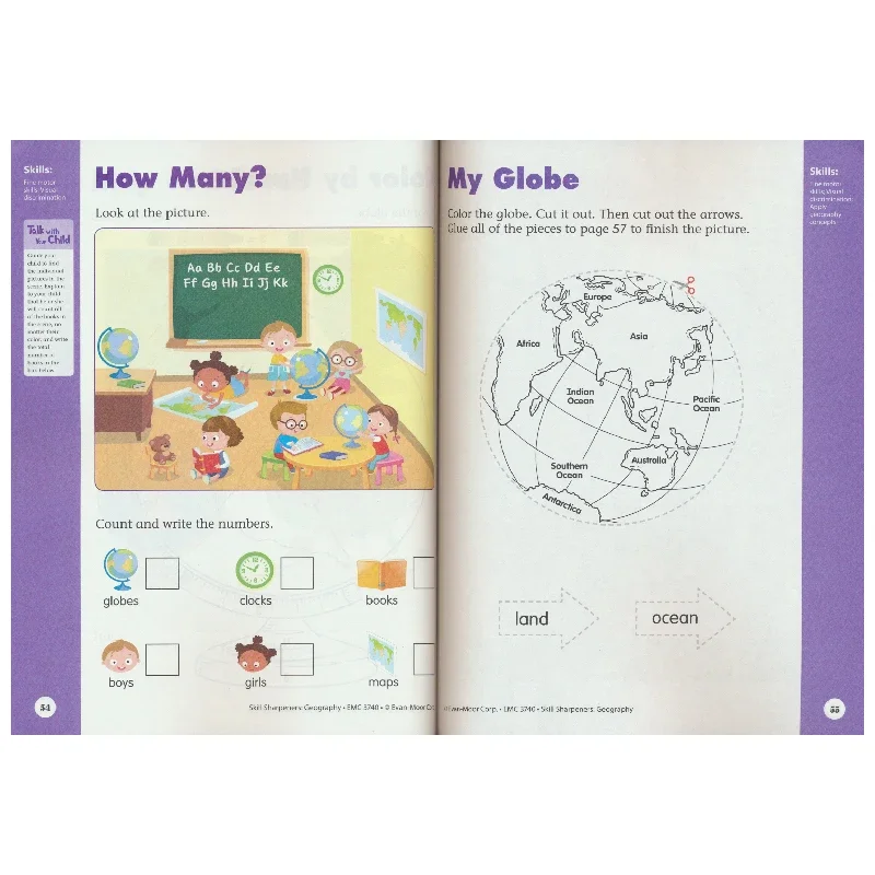 مبراة مهارات إيفان مور: الجغرافيا الصف ك، العمر 3 4 5 6، الكتاب الإنجليزي 9781629384672 #5