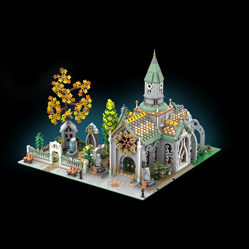 4468pcs MOC Elven Temple The Last Alliance - Rivendell Modification Modular Buildings Model Building Blocks Architecture Art