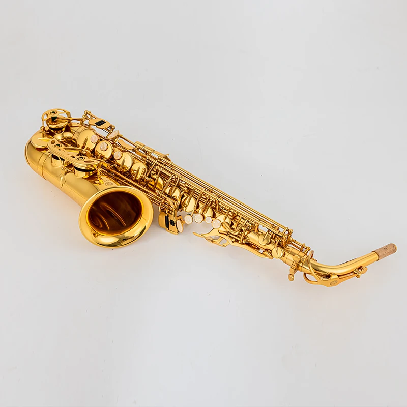 Chinese Taiwan Jepot tenor saxophone in gold downE model LAS-767GL with complete accessories