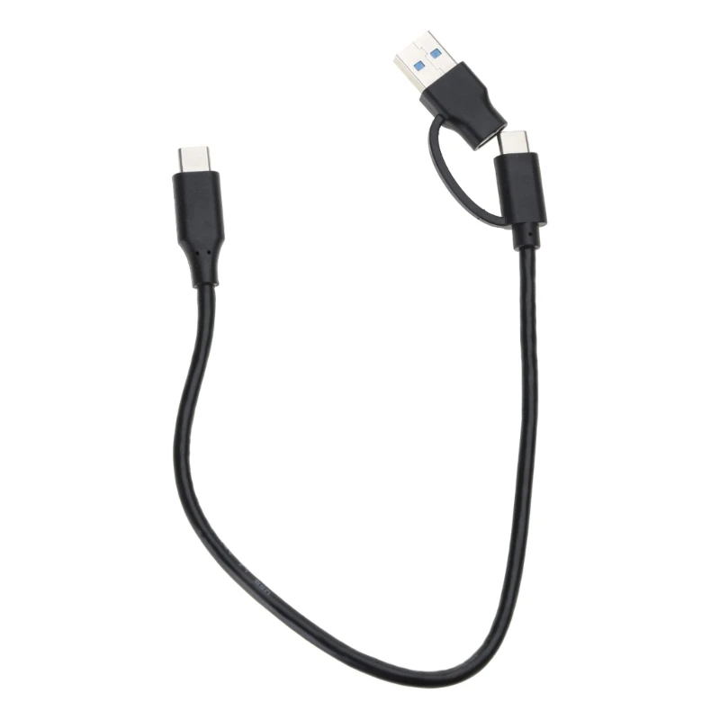 Câble USB C 2 en 1 USB3.0 C vers type-c, câble USB-A/C vers C, 10Gbps, pour synchronisation données, longueur 30cm, USB C