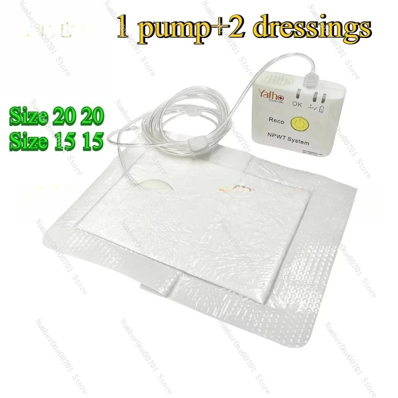 

Negative pressure wound therapy system VAC NPWT device with disposable canister 140ml & 450ml NPWT dressing kit square
